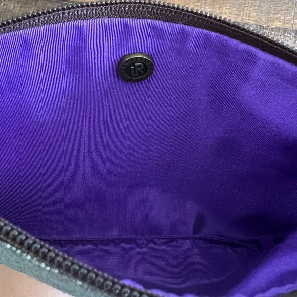 NWT Leatherock Metallic Leather Clutch with Tassel & Zipper. Vintage - Picture 3 of 5